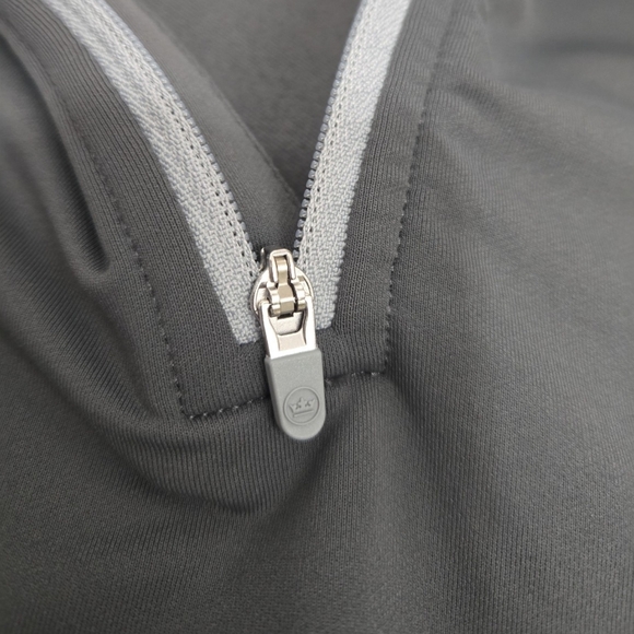 Peter Millar Crown Sport Galway Performance Quarter Zip Vest Gray Mens XXL Golf - Picture 5 of 12